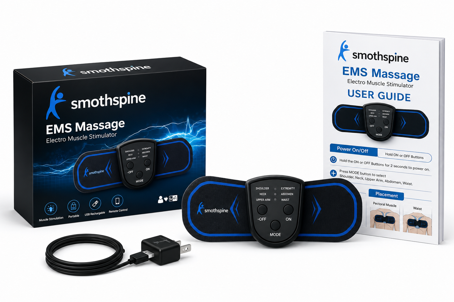 SmoothSpine EMS Massage Pad